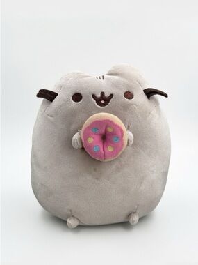 Pusheen Plush Toy Cat Holding a Donut Pusheen plushie
